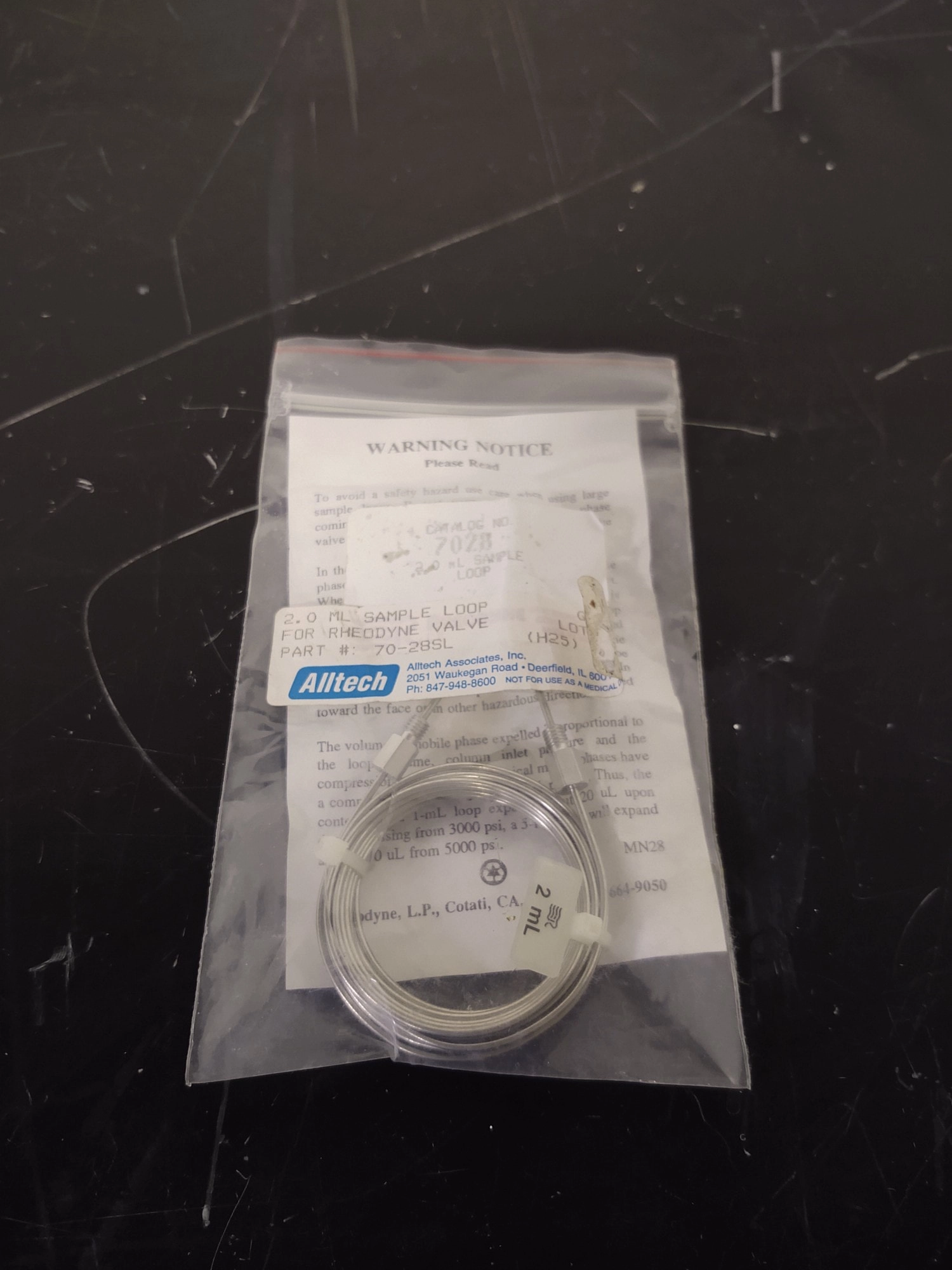 Alltech  Rheodyne Stainless Steel 5ml Sample Loop Model 7028