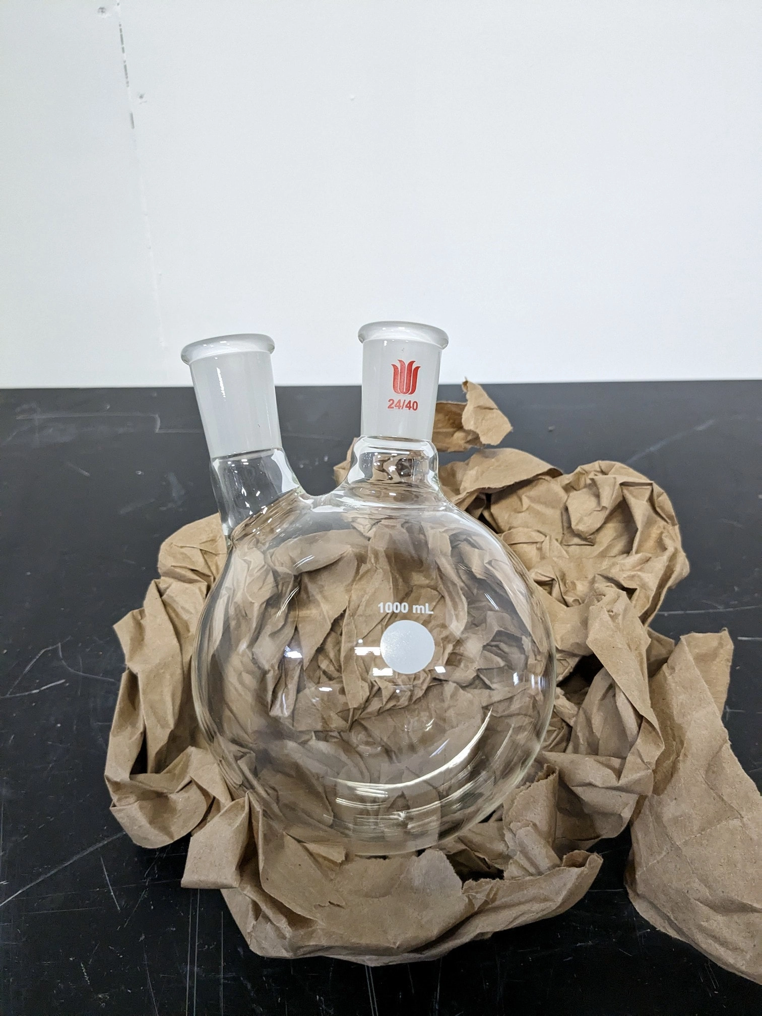 Two Neck Round Bottom Flask 1000 mL with 24/40 Joints