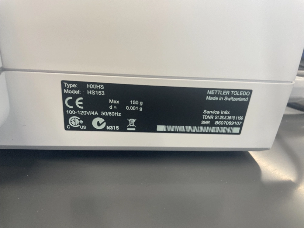 Mettler Toledo HS153 Moisture Analyzer