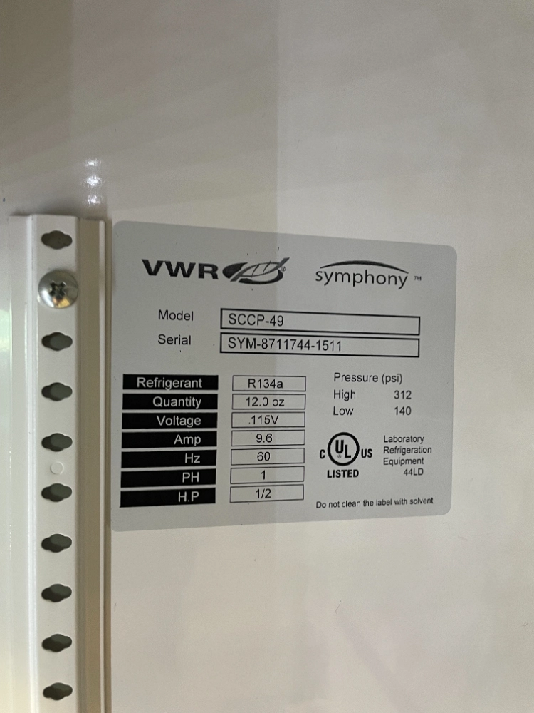 VWR Symphony Chromatography Double Door Refrigerator