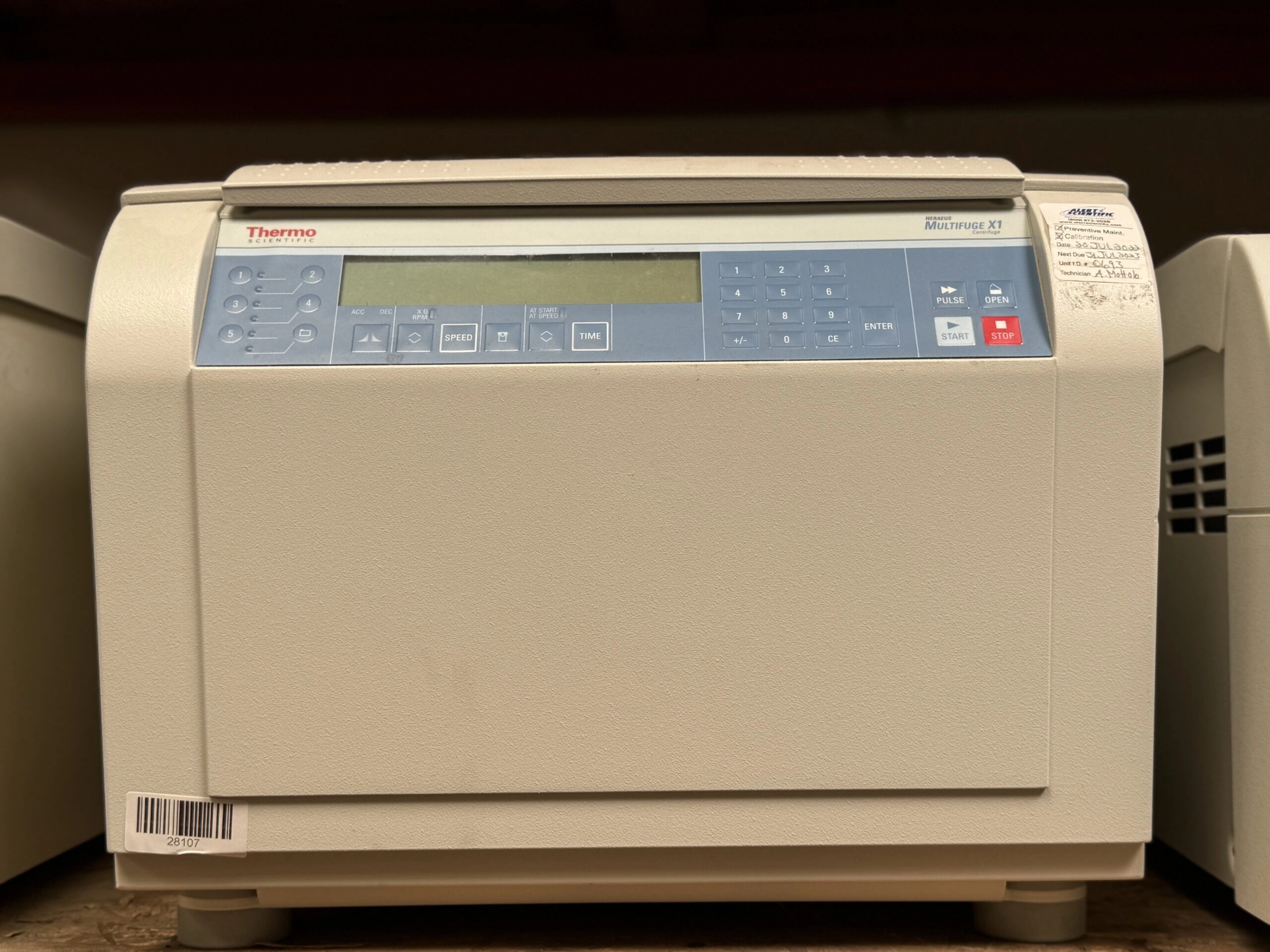 Thermo Fisher Scientific Heraeus Multifuge X1 Benchtop Centrifuge