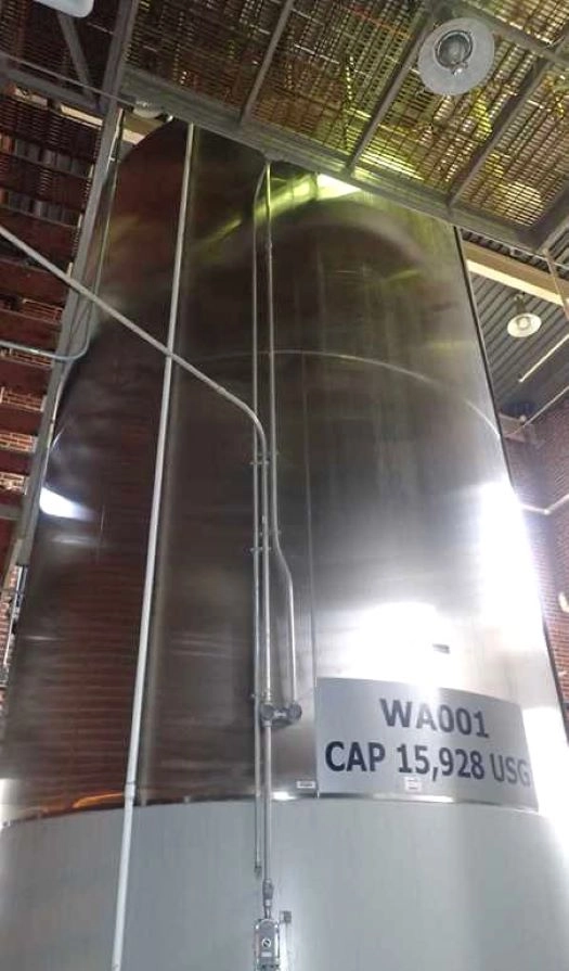 16,000 Gallon Stainless Steel Dish Bottom and Top Storage Tanks built by Paul Mueller and Cerified by Feldmeier