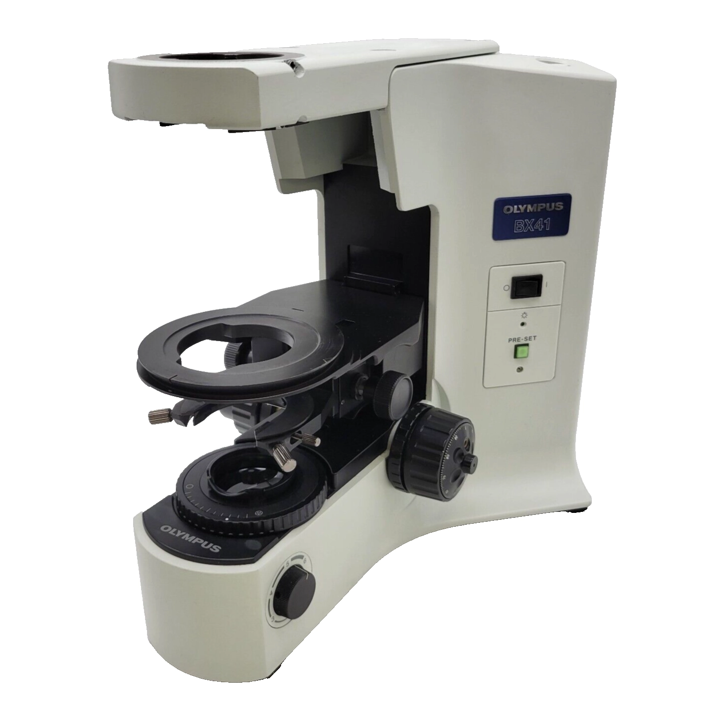 Olympus Microscope BX41 Stand w. Stage Bracket Fully Serviced