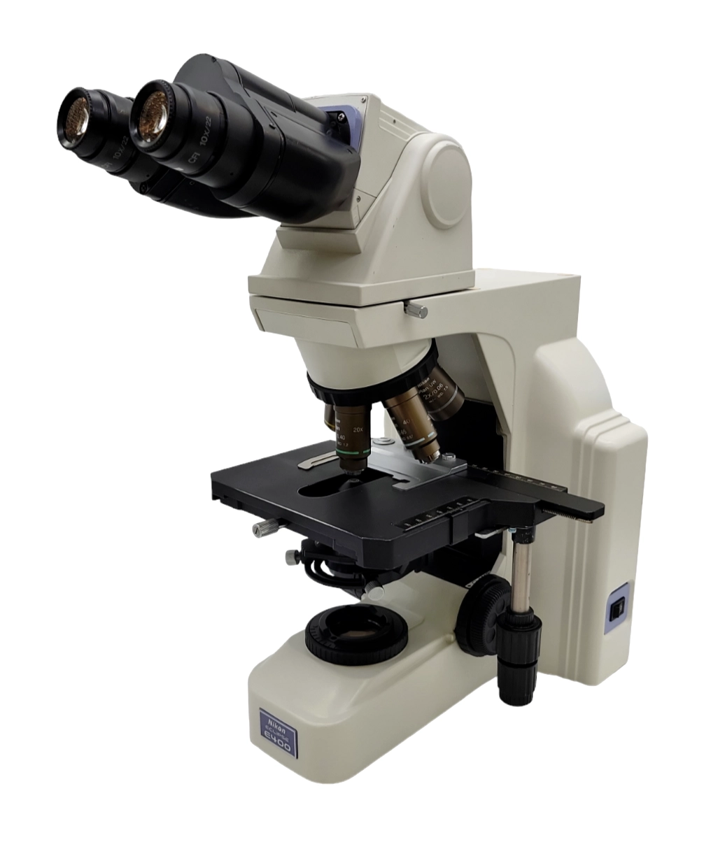 Nikon Microscope Eclipse E400 w. LED, Tilt Head, &amp; 2x Objective Pathology / Mohs