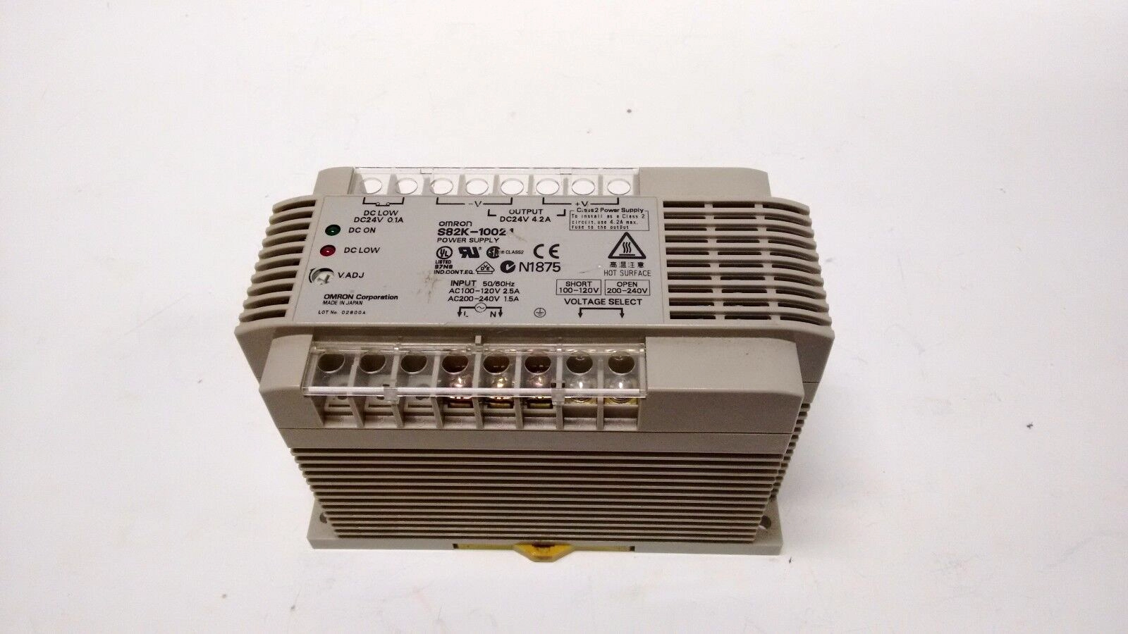 Omron S82K-10024 PLC Power Supply 24VDC 4.2A