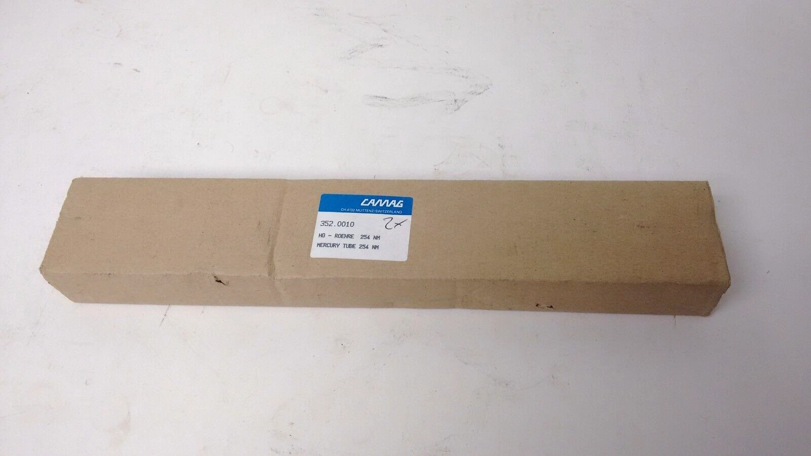 Box of 2 Camag 352.0010 HG - Roehre 254 NM Mercury