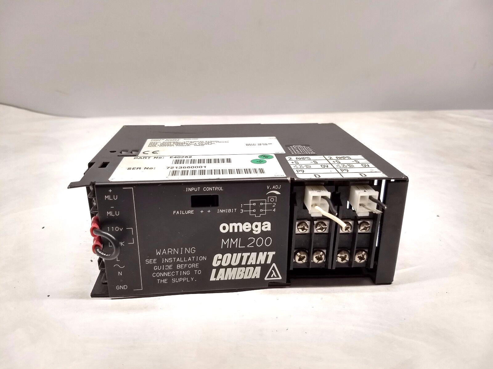 Omega Coutant Lambda MML 200 Power Supply 4.5A, Pa