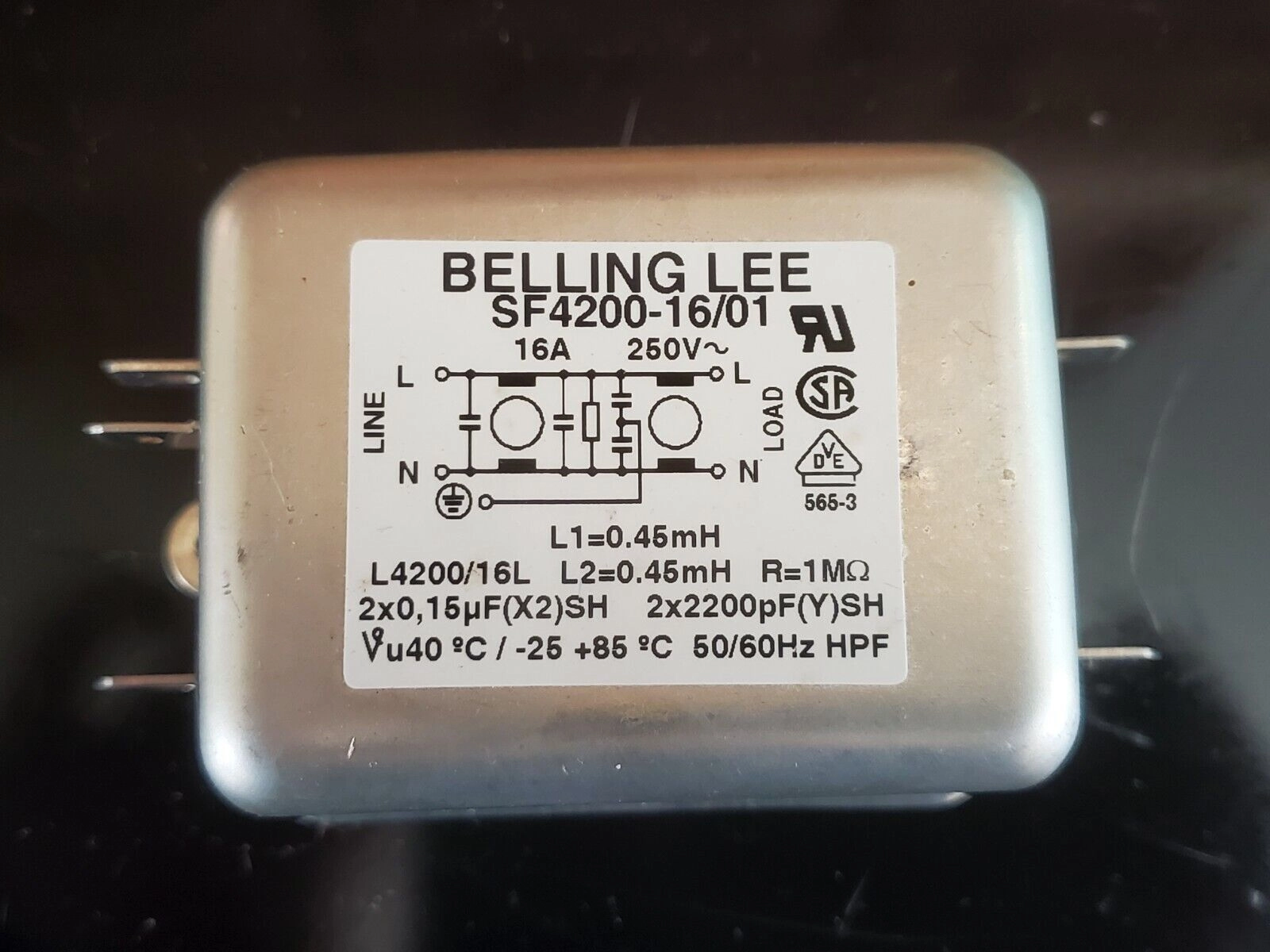 Belling Lee SF4200-16/01 Noise Filter 16A, 250V