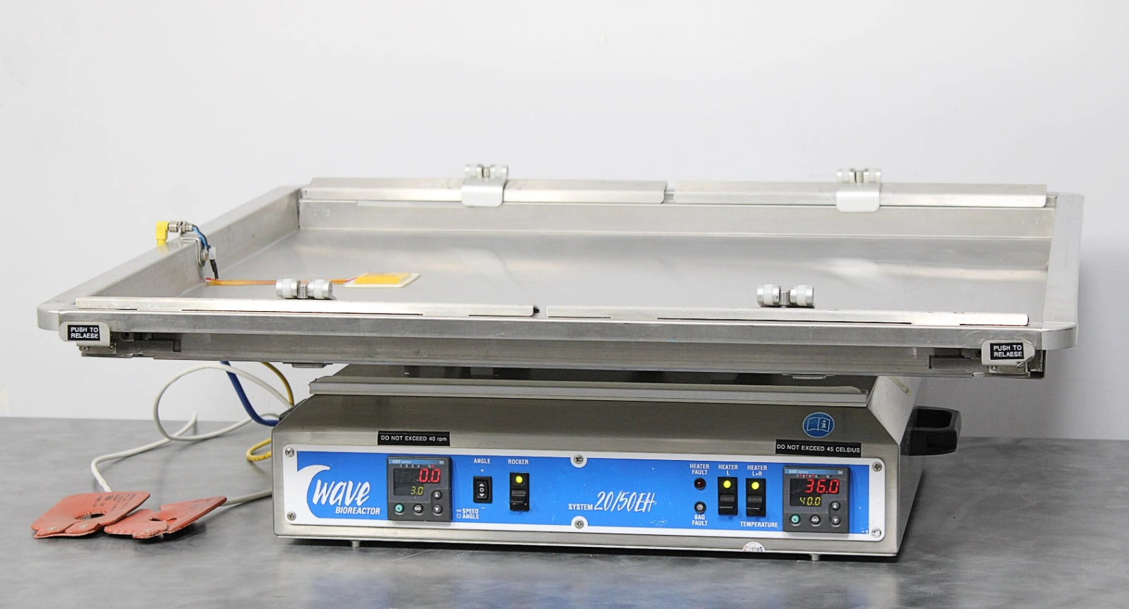 Wave Biotech Bioreactor 20/50EH Rocker w/ 50L Heated Wave Holder &amp; 2 Heaters