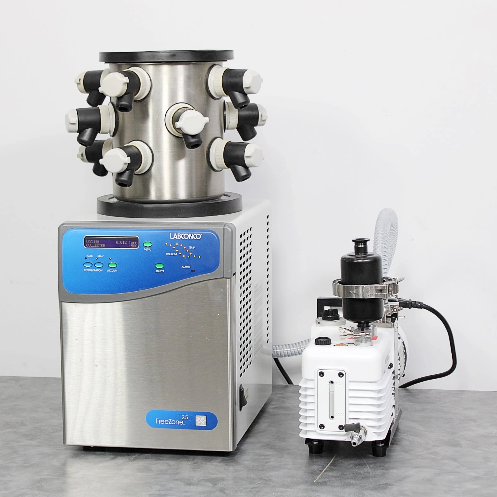 Labconco FreeZone 2.5L 50C Benchtop Freeze Dryer Lyophilizer & 12Port