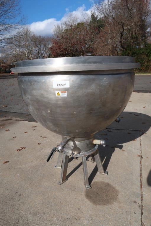 250 Gallon Hubbert Stainless Jacketed Hemispherical Kettle