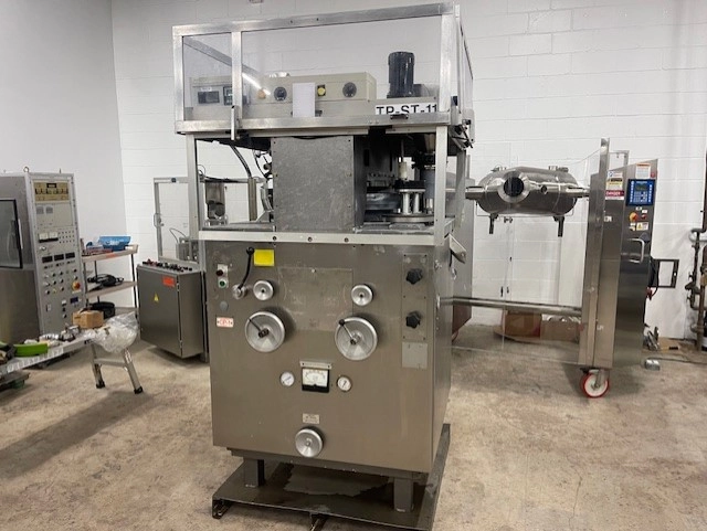 Stokes model 328-2 rotary tablet press, 33 station, 10 ton compression force