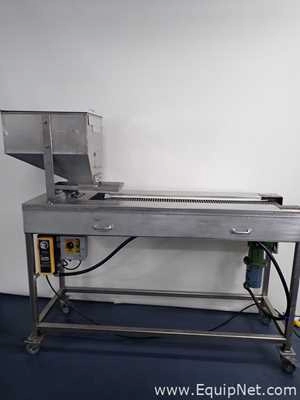 Capsule Inspection Portable Conveyor with Vibrating Hopper