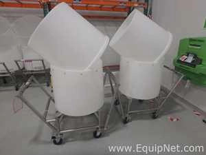 Lot of 2 Pall Single Use 500 L Carts with Container