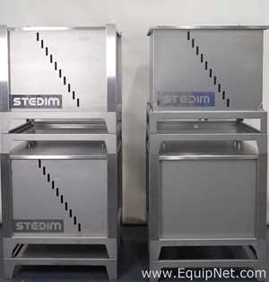 Lot of 3 Sartorius Stedim Palletank Stackable Storage Totes