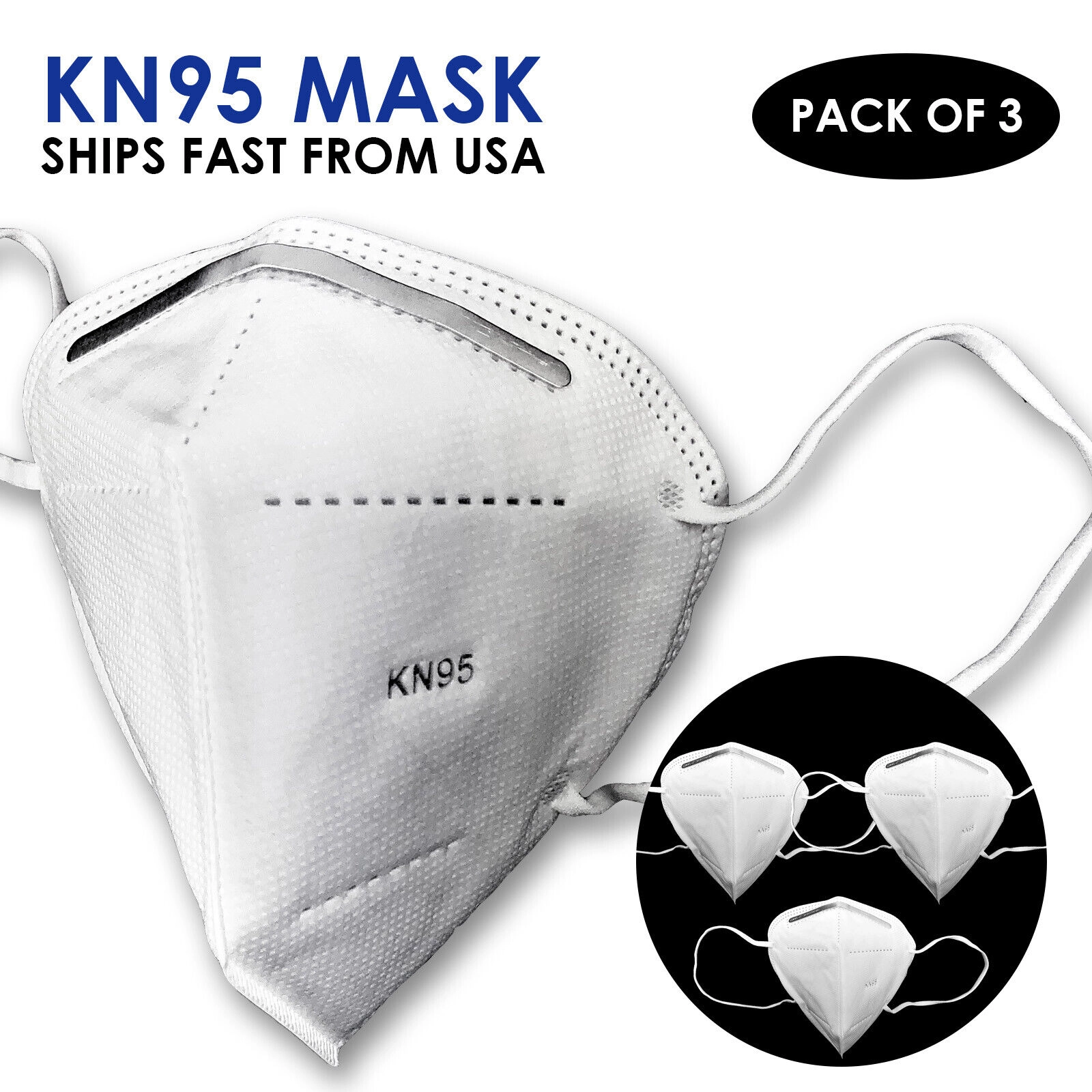 KN95 Face Mask Protective Mouth Nose Respirator Co