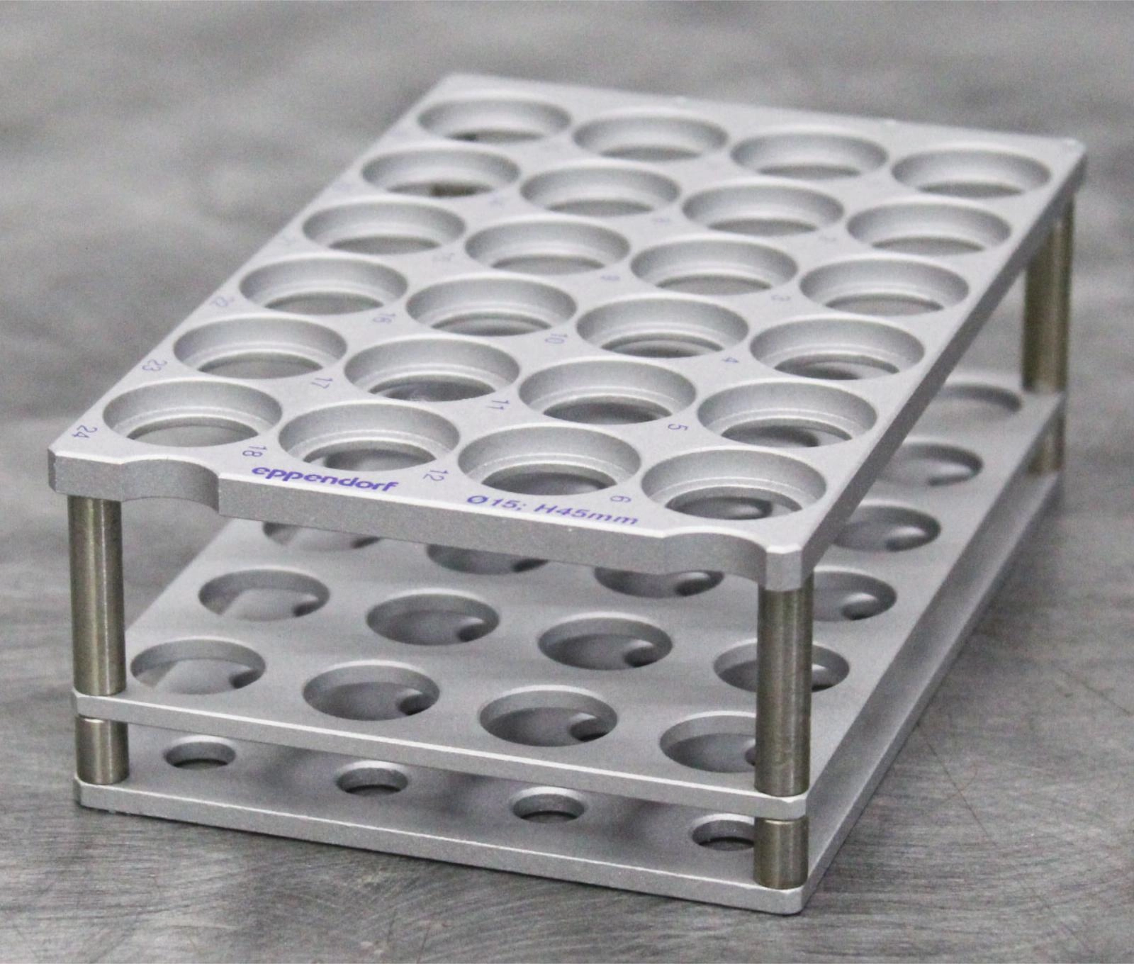 Eppendorf Tube Rack 015; H45 mm for the epMotion 5075 Liquid Handler