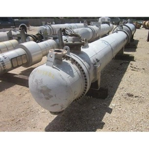 966 Sq Ft Ward Tank and Heat Exchangers Stainless Steel Shell &amp; Tube Heat Exchanger
