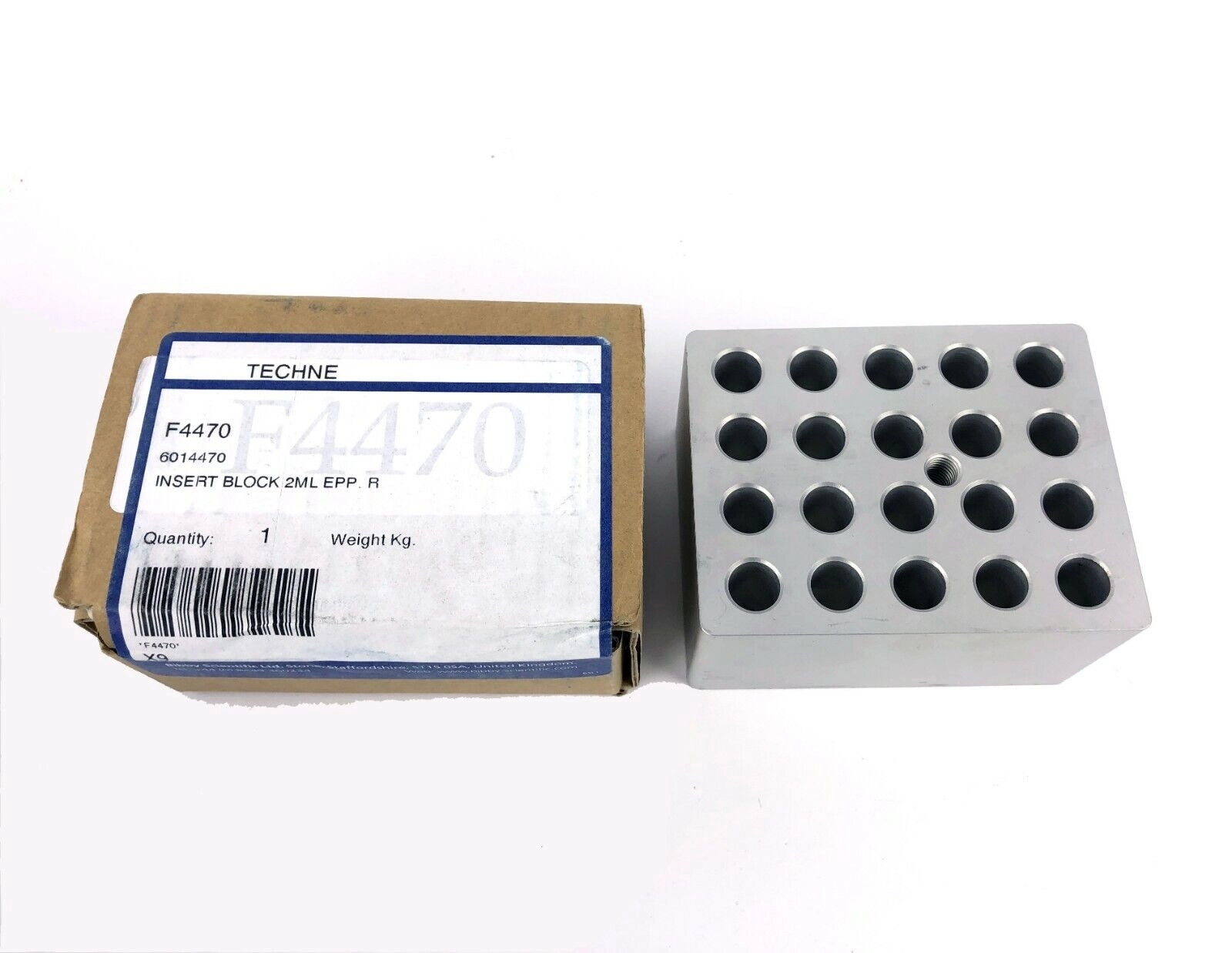 Techne F4470 Aluminium Dri-Block Inserts, 2.0ml / 