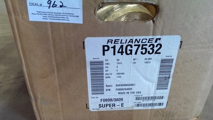 Reliance Electric Motor (NEVER USED)Miscellaneous Processing Equipment
