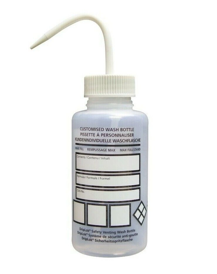 GHS Customizable Labels LDPE Wash Bottles DIY Whit
