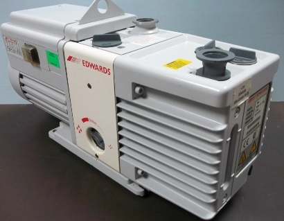 EDWARDS 8 VACUUM PUMP, MODEL: RV8, THE EDWARDS RV8 ROTARY VANE VACUUM PUMP HAS A PEAK PUMPING SPEED 