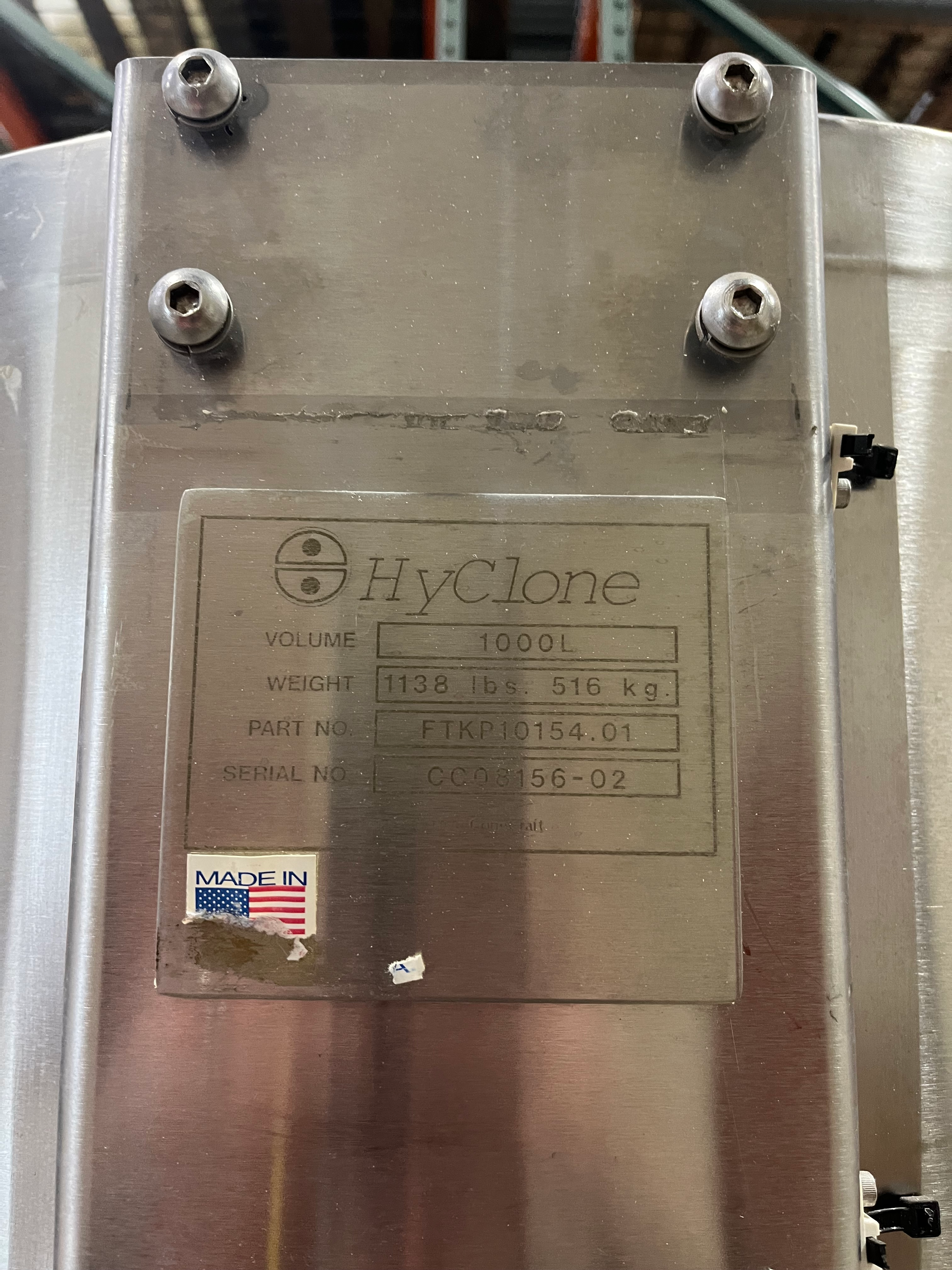 Hyclone Spring BioNet HyClone 1000L Single Use Bioreactor | LabX.com