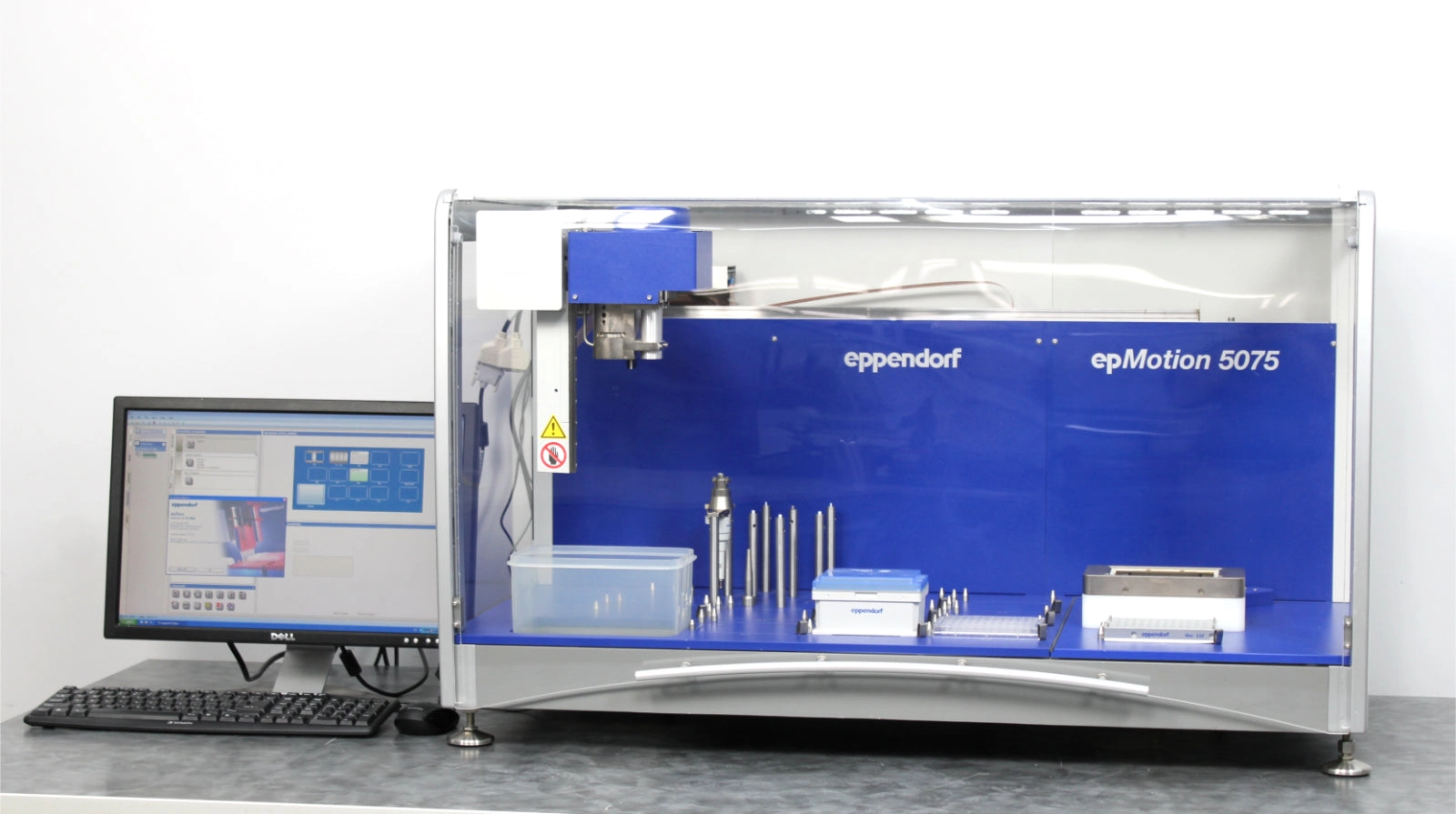 Eppendorf epMotion 5075 Liquid Handler w/ Gripper Dispensing Tools &amp; PC epBlue