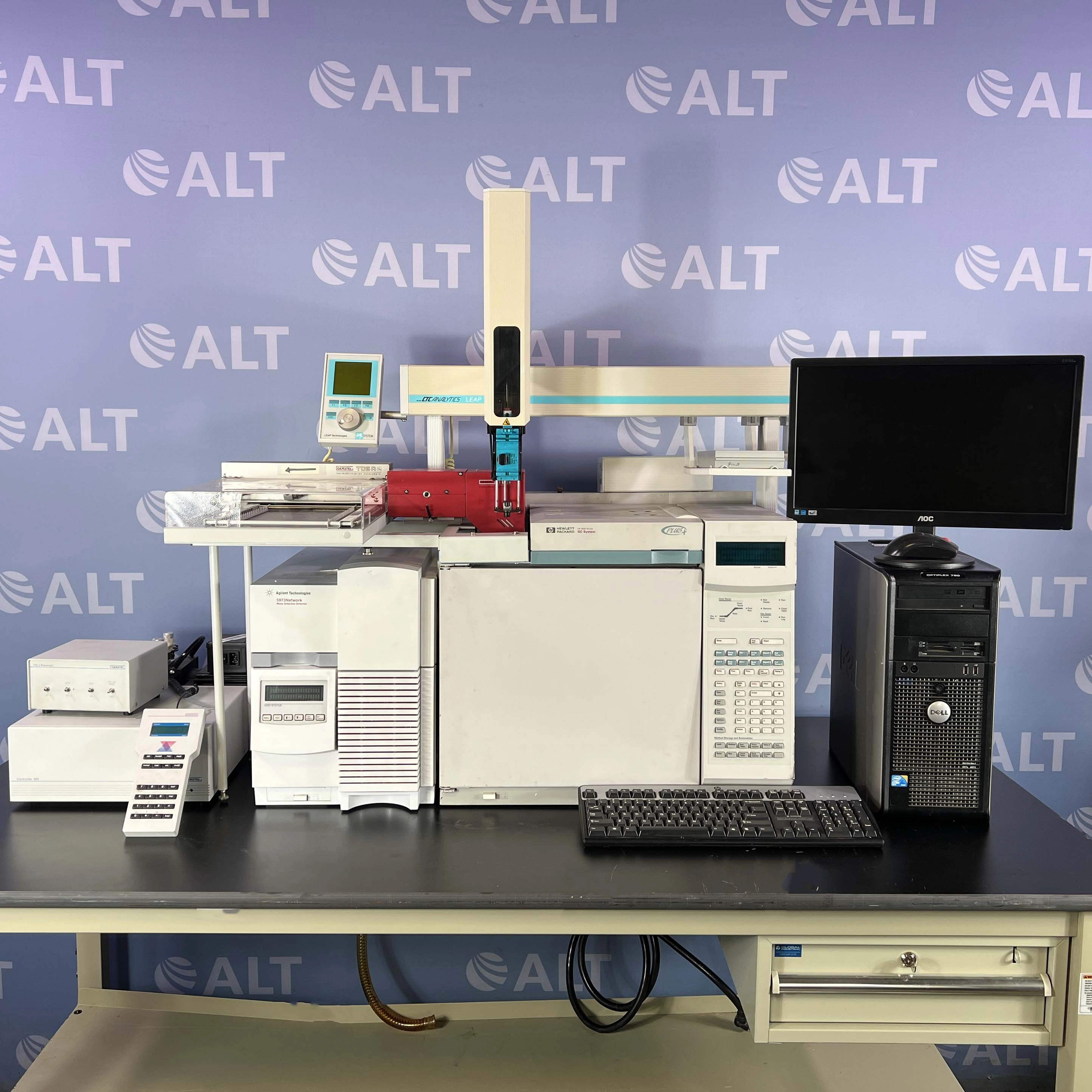 Agilent 6890 Plus With 5973N MSD, Leap Autosampler, Gerstel ThermoDesorption System And Vacuum Pump