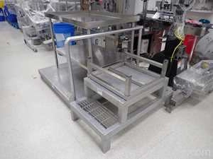 Lot Of 3 Stainless Steel Platforms And 1 Stainless Steel Table