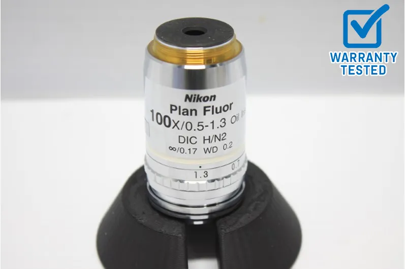 Nikon Plan Fluor 100x/0.5-1.3 Oil Iris DIC H/N2 Microscope Objective