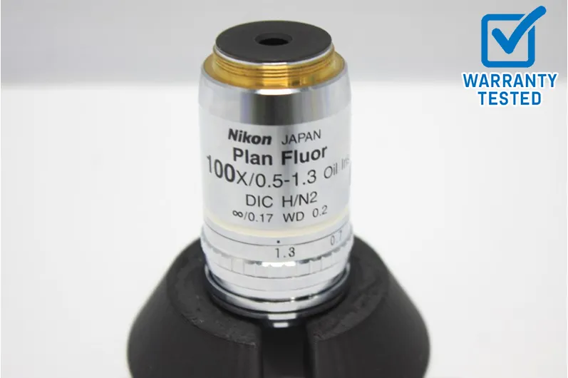 Nikon Plan Fluor 100x/0.5-1.3 Oil Iris DIC H/N2 Microscope Objective Unit 2