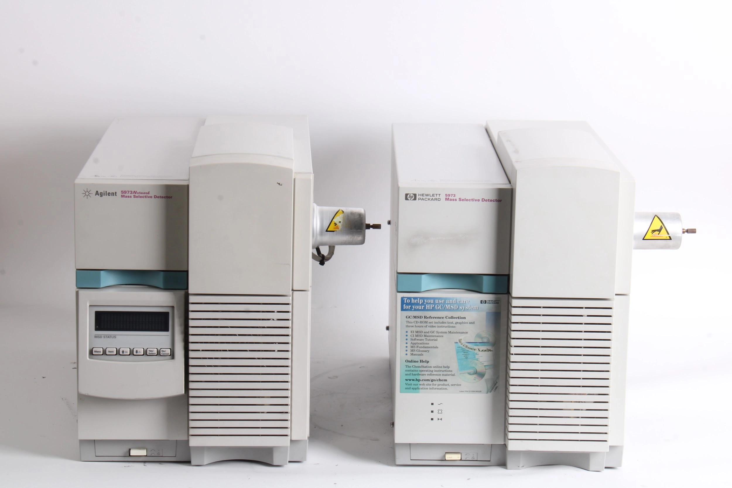 Agilent HP 5973 &amp; 5973N Network Mass Selective Detector MSD LOT OF 2 - AS IS