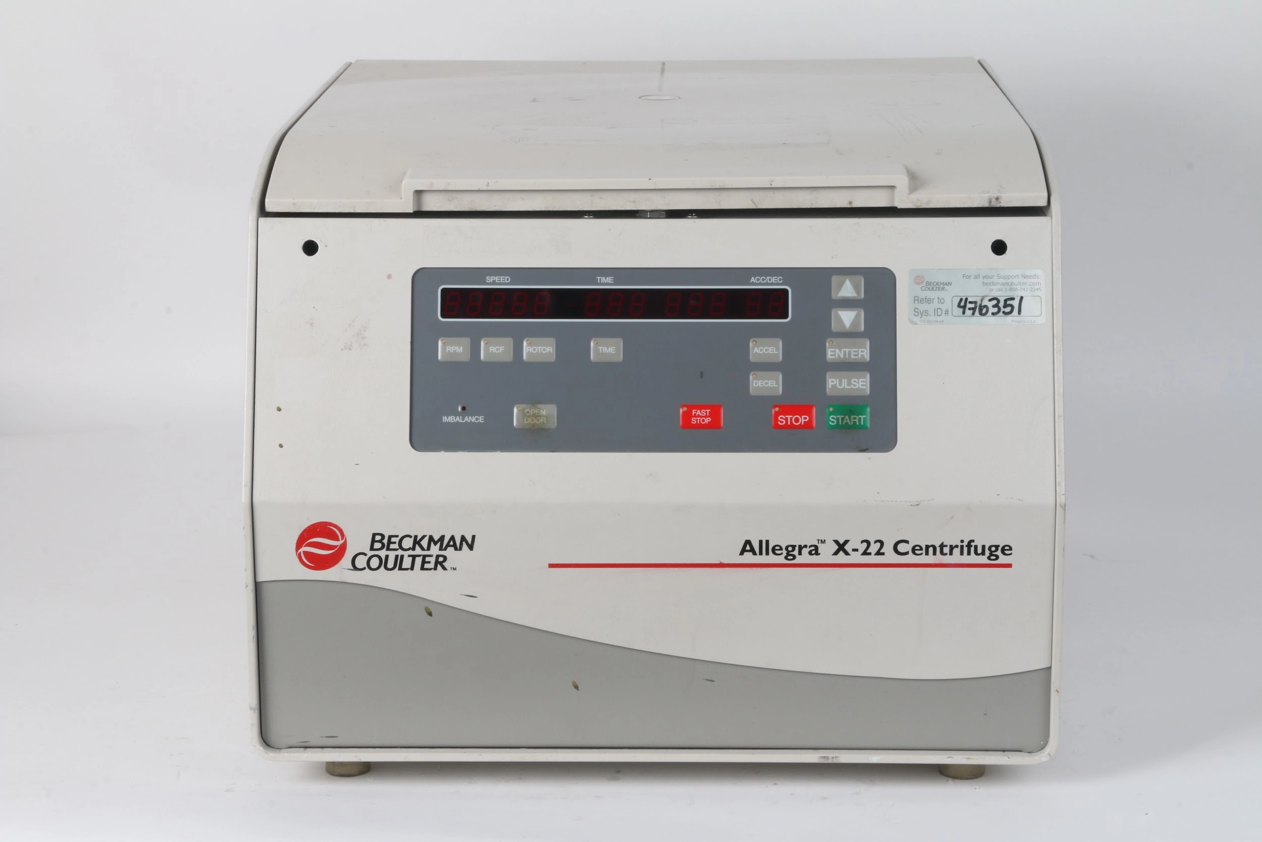 Beckman Coulter Allegra X-22 Centrifuge, 4200 RPM 392184 - AS IS