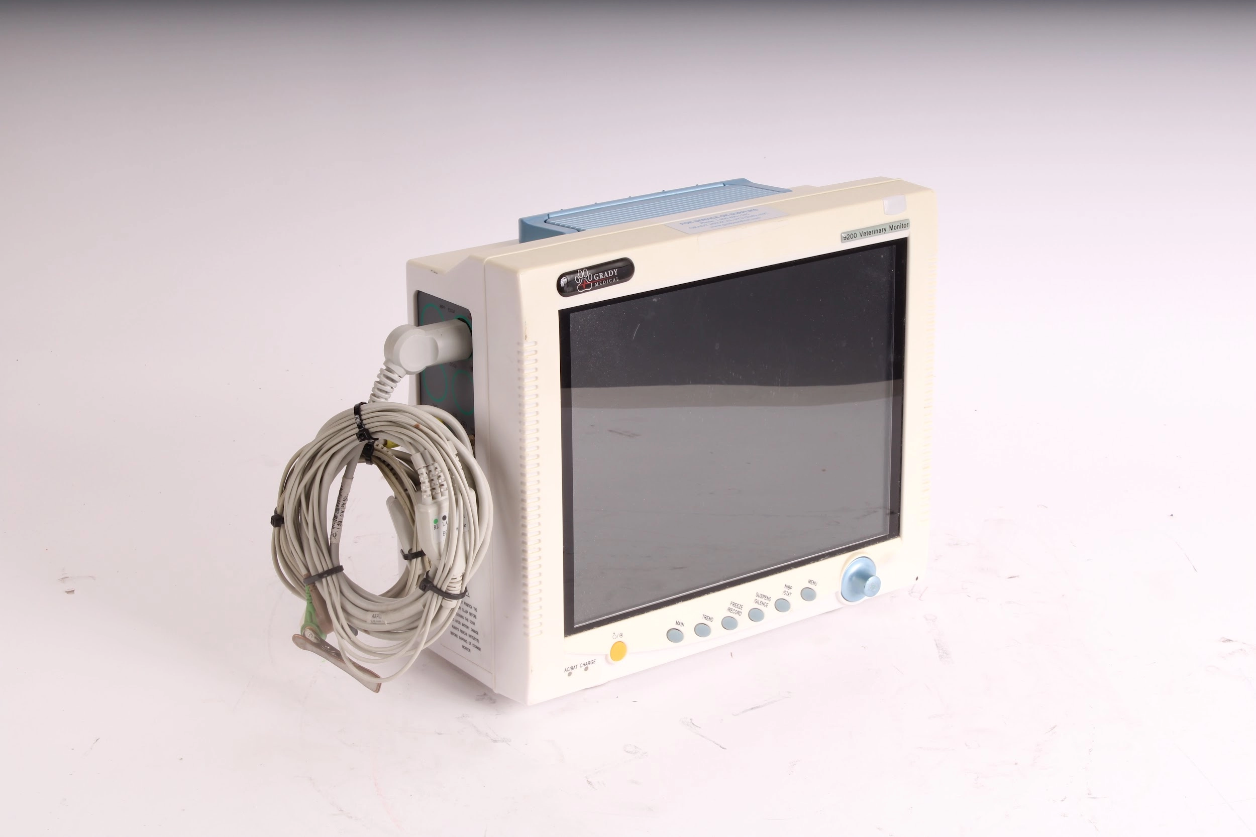 Grady Medical GradyVet 9200 Veterinary Monitor With SP02 Sensor and ECG Cable