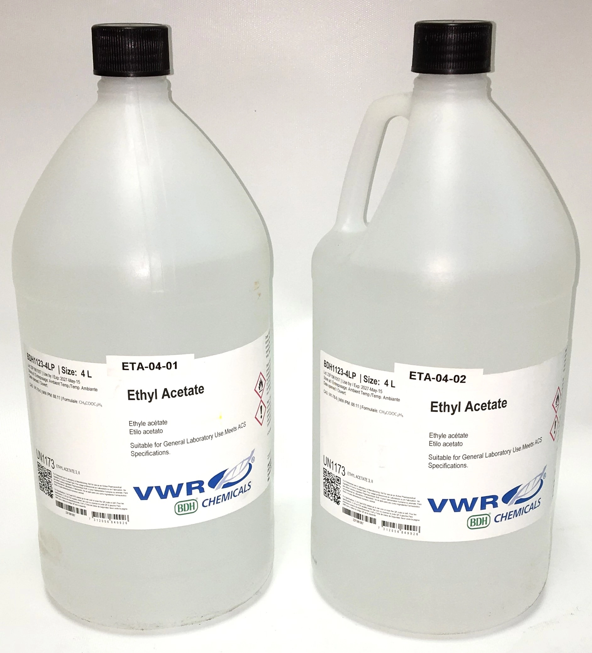 VWR BDH1123-4LP Ethyl Acetate - &ge;99.5% ACS (4L)