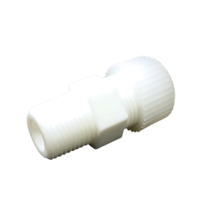 Ace Glass PTFE 1/2in Tube Compression Fitting To 3/8in Male NPT 12709-38