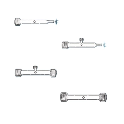 Ace Glass Manifold, Air Sampling, #25 Ace-Thred To 1inch Tube End, 36inch Length, (1) 7488-14-36-1