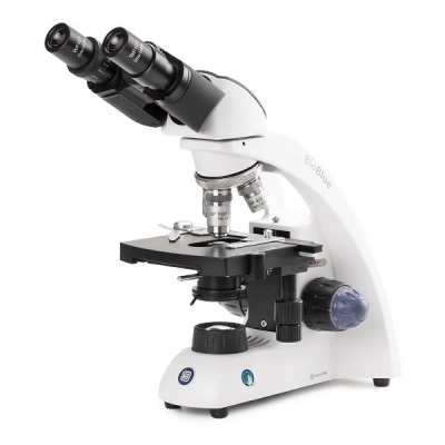 Globe Scientific BioBlue Binocular Microscope SMP, 4/10/S40/S100x Objectives W/ Mech Stage EBB-4260