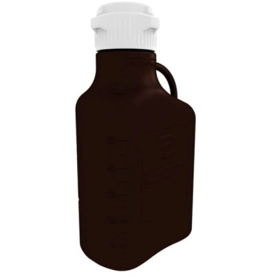 Foxx Life Sciences EZBio Carboy, Dark Amber PP, 5 L, No Spigot, 83 mm, Non Sterile 1/EA 51N-5G52-FLS