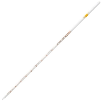 Globe Scientific 1mL Serological Pipette, Globe, Reusable, Class A, 0.01, Yellow Band BOX/6 8500001a