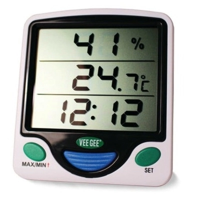 Veegee Scientific Min/Max Digital Thermometer / Hygrometer / Clock 84004