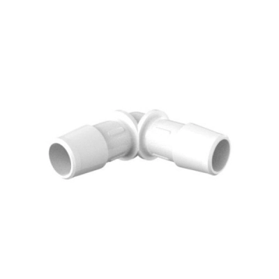 Foxx Life Sciences Eldon James Equal 90 Degree Elbow Fitting, 1/2" ID, (PP), 100/PK 12330-01-100