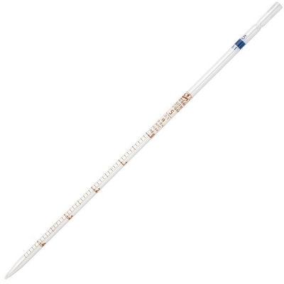 Globe Scientific 5mL Serological Pipette, Globe Glass, 0.1 Graduations, Blue Band BOX/6 8510005