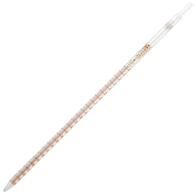 Globe Scientific 25mL Serological Pipette, Globe Glass, 0.1 Graduations, White Band BOX/6 8510025