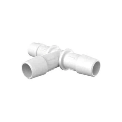 Foxx Life Sciences Eldon James Equal T Connector, 1/2" Natural Kynar (PVDF), 100/PK 11821-09-100