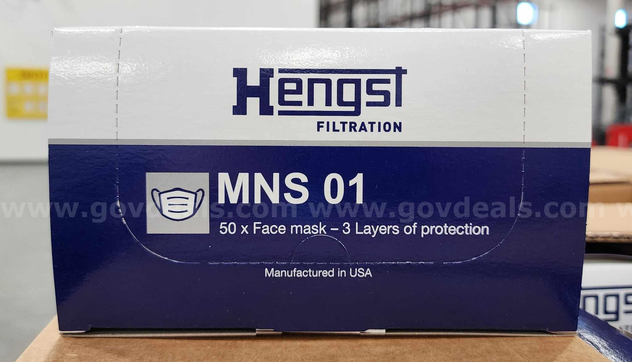 (21 PLT) New/Unused Face Masks (Hengst ASTM Level 1 Compliant), plus (3 ...