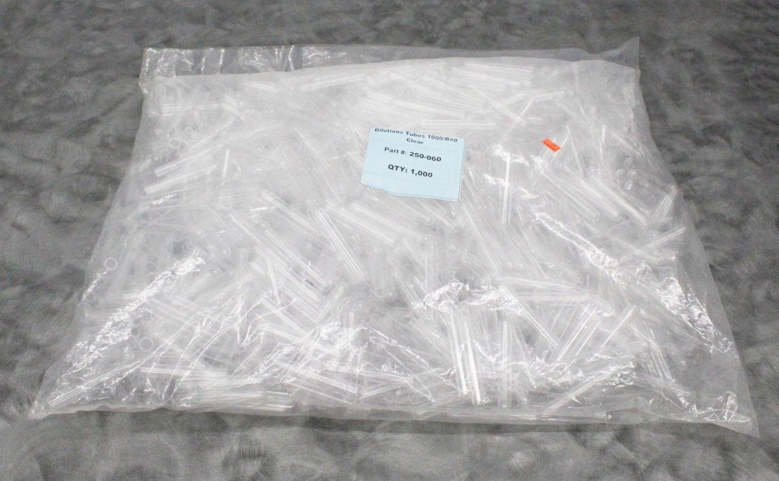 NEW DiaMedix 250-060 Disposable 13x65 mm Dilutions Tubes 1000 in a Bag