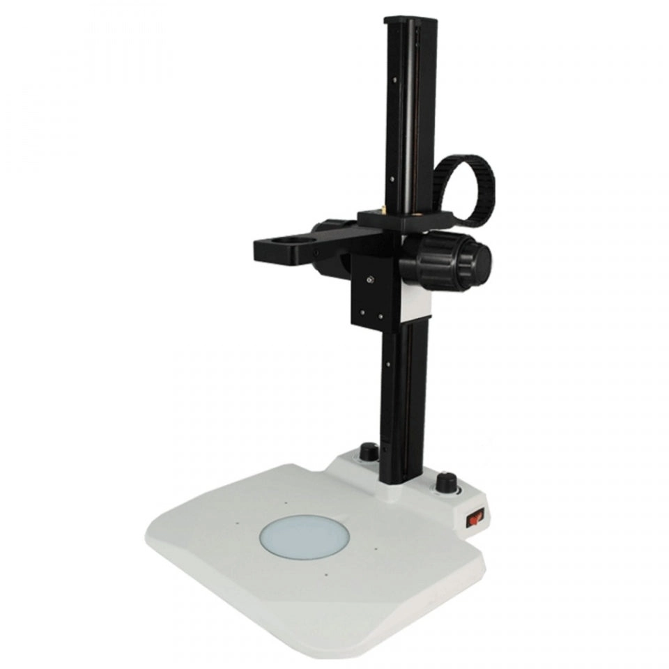 Munday Microscope Track Stand | 39mm Fine Focus Rack LED Bottom Light Base (Dimmable)