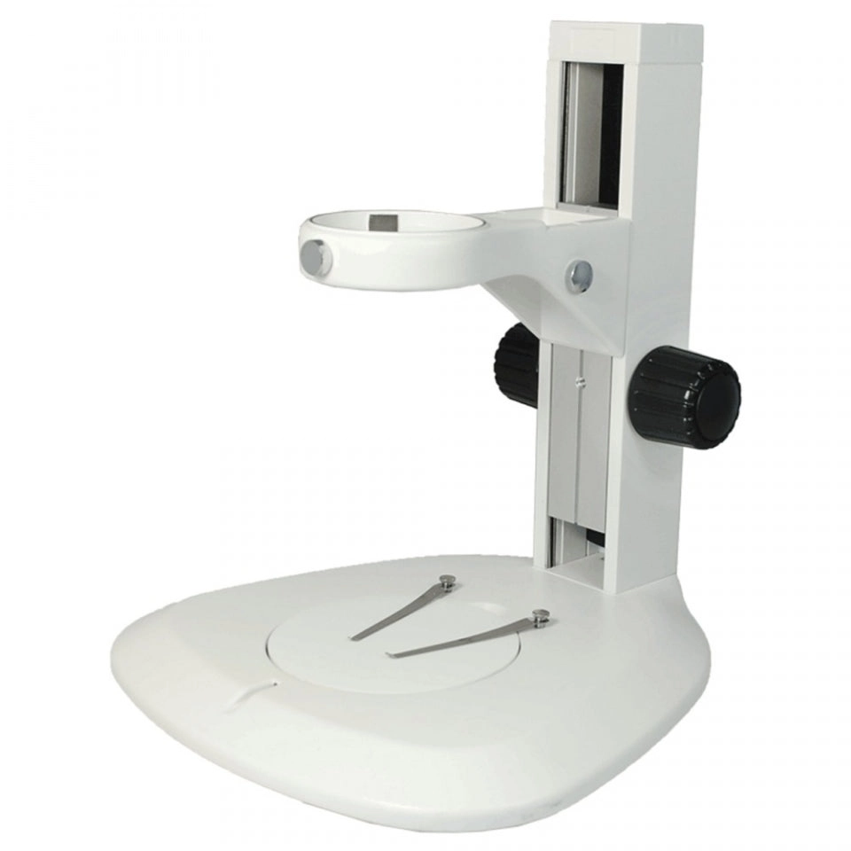 Munday Microscope Track Stand | 76mm Coarse Focus Rack | 300mm Track Length | Fan-Shape